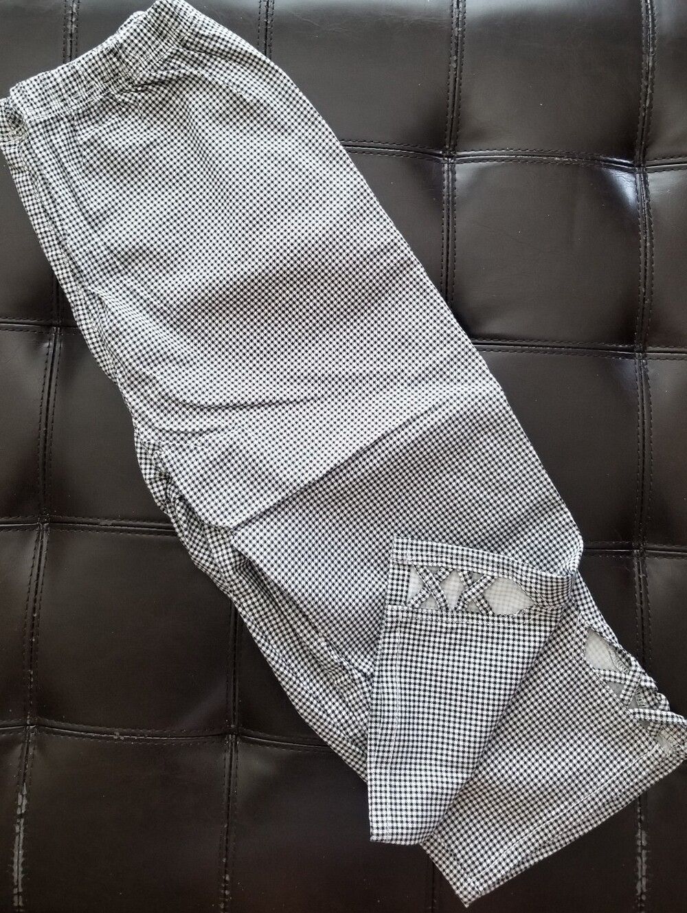 ❗Croft & Borrow Black White Checkered Trouser Capris Small❗